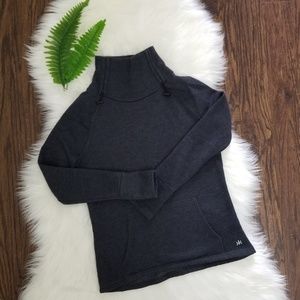 💕 Kyodan Long Sleeve Charcoal Gray Fleece Pullover Sweaths Workout
